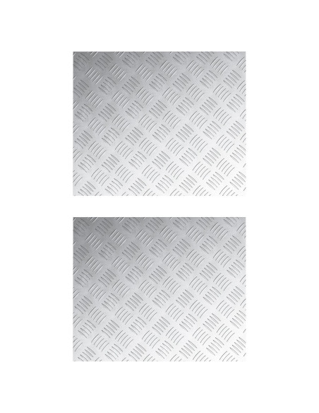 Fogli di alluminio a scacchi  2 pezzi Antiscivolo 60x50 cm