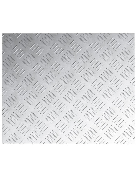 Lastre in Alluminio Antiscivolo a Rombo 2 pezzi 60x50 cm