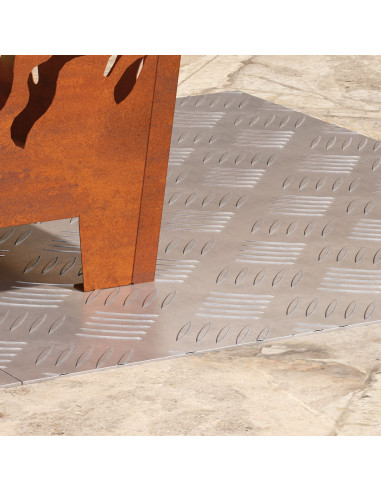 Gradini per Scale 2 pcs Argento 60 x 50 cm Alluminio