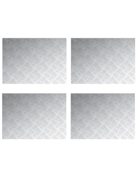 Pannelli in alluminio a quadri 4 pezzi Antiscivolo 70x50 cm