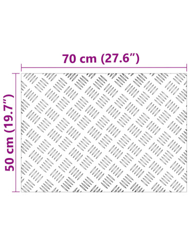 Gradini per Scale 4 pcs Argento 70 x 50 cm Alluminio