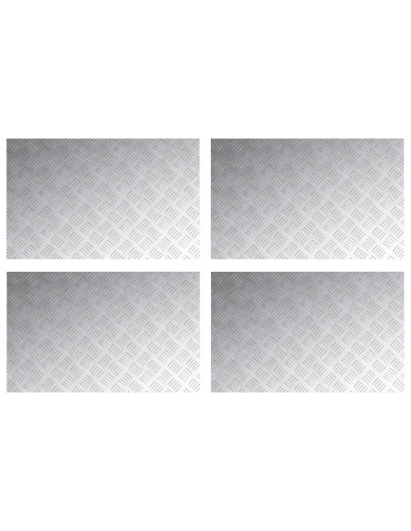 Gradini per Scale 4 pcs Argento 80 x 50 cm Alluminio