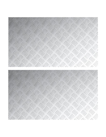 Piastre in Alluminio Antiscivolo 2 pz 90x50 cm