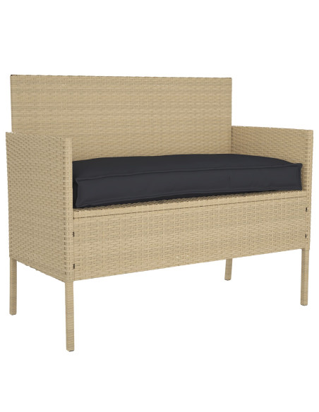 Cuscino Nero 100 x 40 x 8 cm Tessuto Oxford