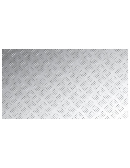 Pannelli in Alluminio a Scacchi 4 pezzi Antiscivolo 90x50 cm