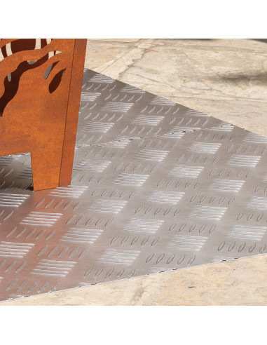 Gradini per Scale 2 pcs Argento 100 x 50 cm Alluminio