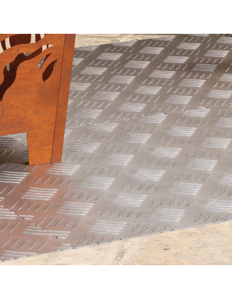 Pannelli in Alluminio a Nido d'Api 4 pz Antiscivolo 100x50 cm