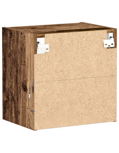 Mensola galleggiante con luce LED Marrone 40 x 28,5 x 40 cm