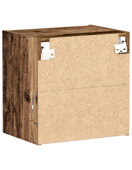 Mensola galleggiante con luce LED Marrone 40 x 28,5 x 40 cm