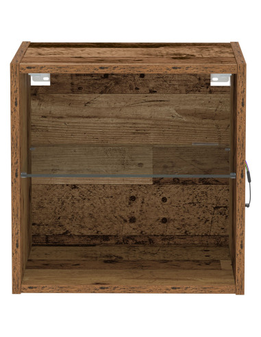 Mensola galleggiante con luce LED Marrone 40 x 28,5 x 40 cm