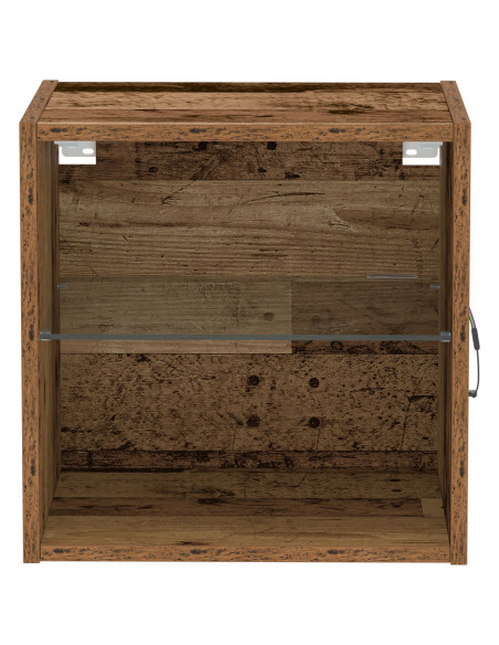 Mensola galleggiante con luce LED con lo scaffale 2 pcs Marrone