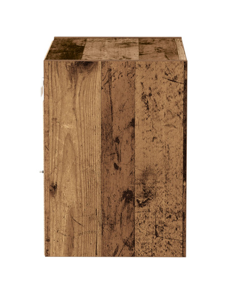 Mensola Galleggiante 2 pz Legno Vecchio 40x28,5x40 cm Legno Ingegnerizzato