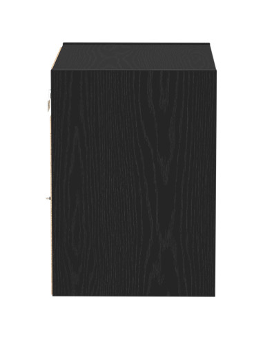 Mensola galleggiante con luce LED 2 pcs Nero 40 x 28,5 x 40 cm