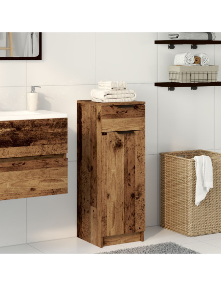Mobile da bagni in legno antico 32x34x90 cm in legno ingegnerizzato