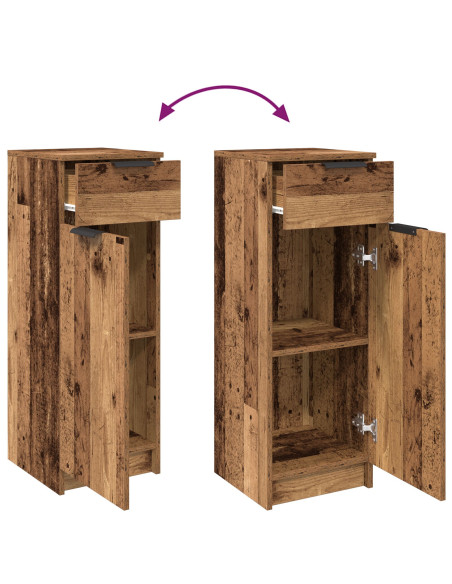 Mobile da bagni in legno antico 32x34x90 cm in legno ingegnerizzato