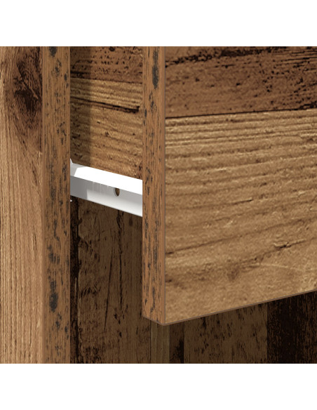 Mobile da bagni in legno antico 32x34x90 cm in legno ingegnerizzato