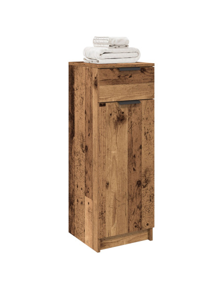 Mobile da bagni in legno antico 32x34x90 cm in legno ingegnerizzato