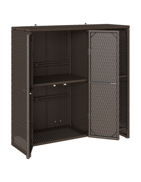 Armadio con lo scaffale Marrone 100 x 36 x 102 cm Rattan