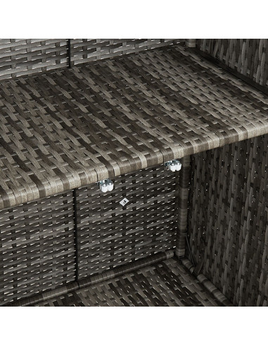 Armadio con lo scaffale Grigio 100 x 36 x 102 cm Rattan