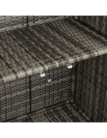 Armadio con lo scaffale Grigio 100 x 36 x 102 cm Rattan