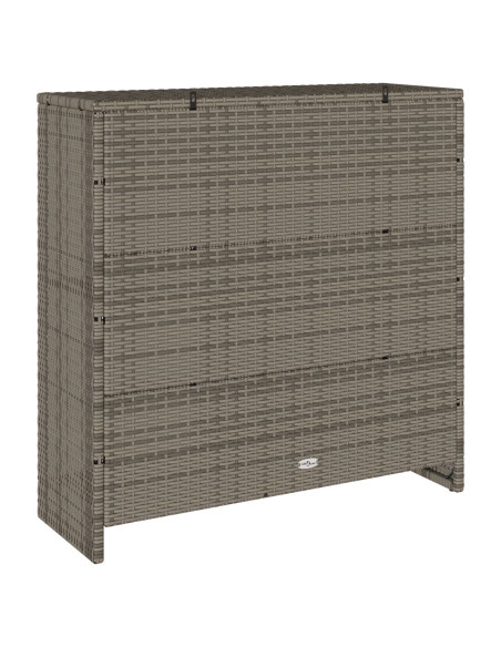 Armadio con lo scaffale Grigio 100 x 36 x 102 cm Rattan