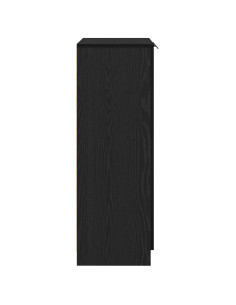 Mobile per scarpe con lo scaffale Rovere Nero 59 x 35 x 100 cm