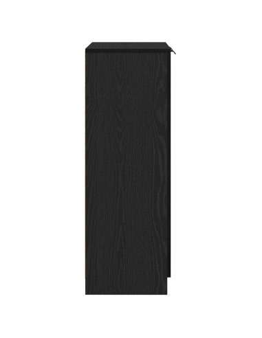 Mobile per scarpe con lo scaffale Rovere Nero 59 x 35 x 100 cm