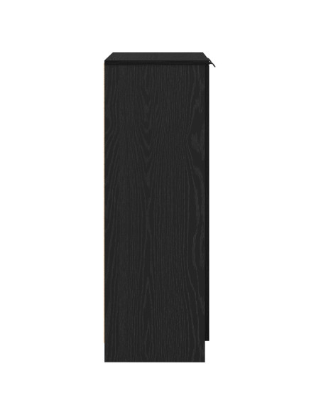 Mobile per scarpe con lo scaffale Rovere Nero 59 x 35 x 100 cm