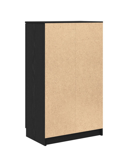 Mobile per scarpe  Nero Rovere 59x35x100 cm in legno ingegnerizzato