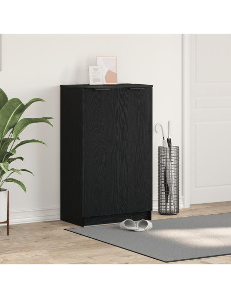 Mobile per scarpe con lo scaffale Rovere Nero 59 x 35 x 100 cm
