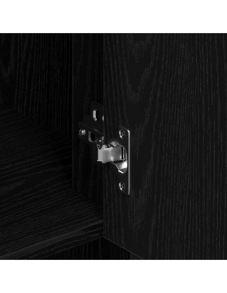 Armadio a muro  Nero Rovere 80x33x80 cm Legno ingegnerizzato