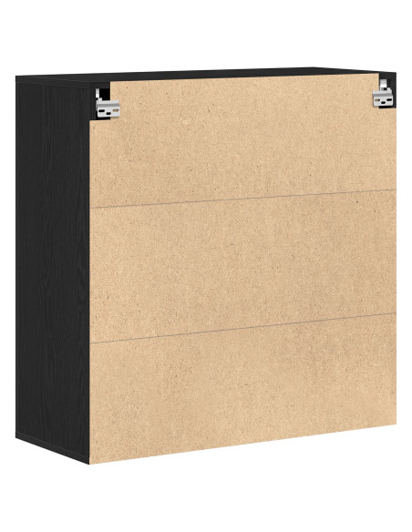 Armadio a muro  Nero Rovere 80x33x80 cm Legno ingegnerizzato