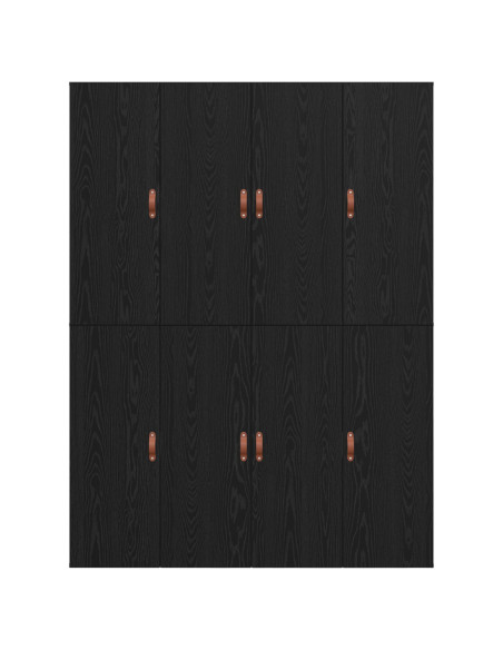 Struttura Letto con Contenitore in Rovere Nero 140x200 cm