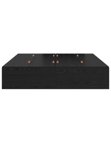 Struttura letto con contenitore Rovere Nero 140 x 200 cm