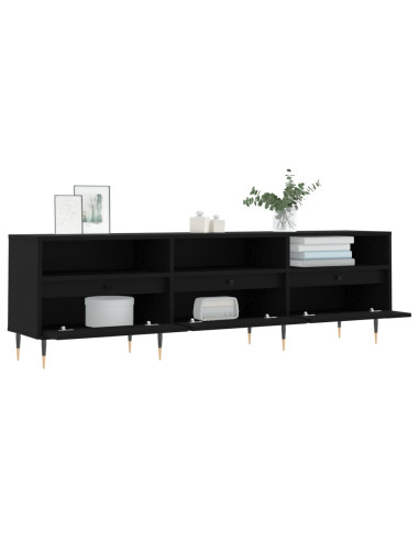 Mobile Porta TV Nero 150x30x44,5 cm in Legno Multistrato