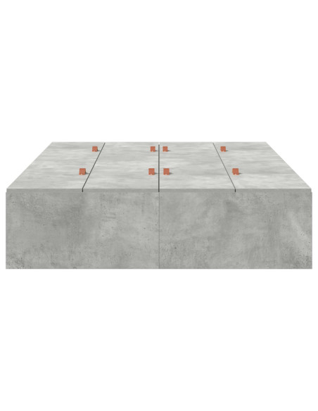 Struttura Letto con Contenitore Grigio Cemento 120x190 cm