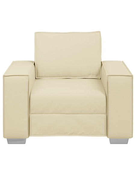 Poltrona  Crema 59 cm in Pelle Sintetica