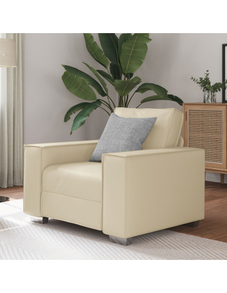 Poltrona  Crema 59 cm in Pelle Sintetica