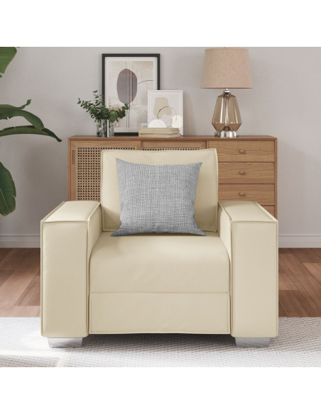 Poltrona  Crema 59 cm in Pelle Sintetica