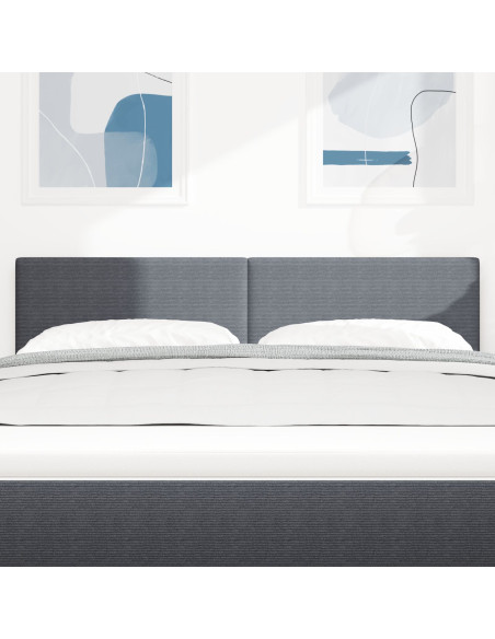 Testiera con testiera Grigio scuro 160 cm Pelle Sintetica