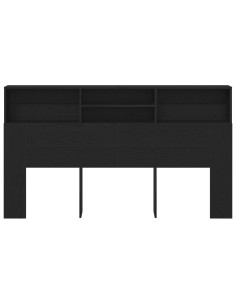 Testata del letto con testiera Rovere Nero 180 x 19 x 103,5 cm 2