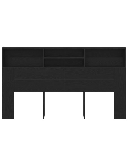 Testata del letto con testiera Rovere Nero 180 x 19 x 103,5 cm