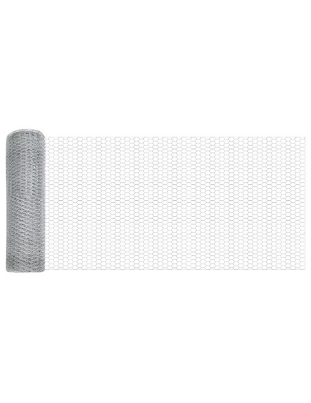 Recinzione Esagonale Argento 0,8 x 25 m Acciaio zincato