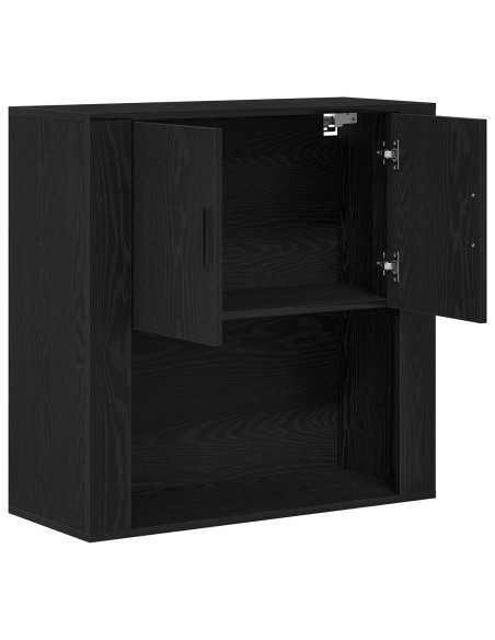 Armadio a muro  Nero Rovere 80x33x80 cm Legno ingegnerizzato