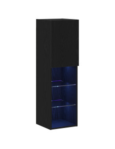 Set mobile TV Rovere Nero 30,5 x 30 x 102 cm Legno multistrato 2