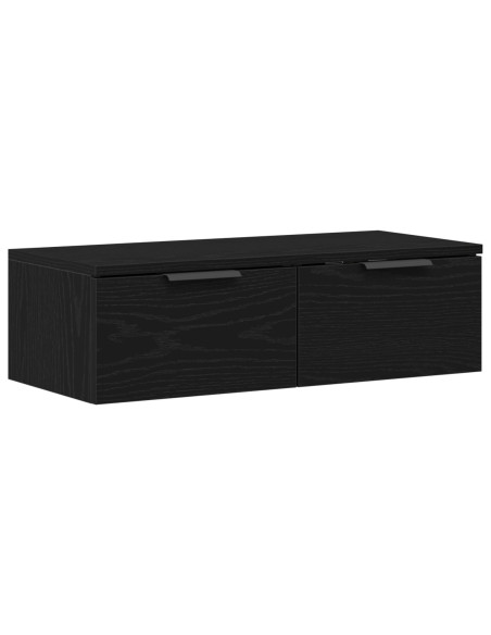 Armadio da muro in rovere nero 68x30x20 cm realizzato in legno ingegnerizzato