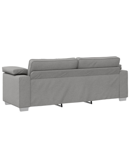Set divano 2 pezzi con cuscini grigio chiaro