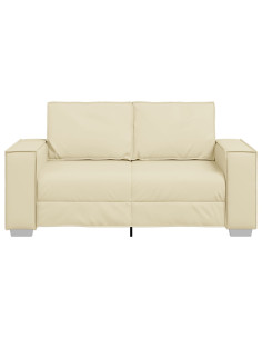 Divano Crema 160 x 80 x 84 cm Tessuto