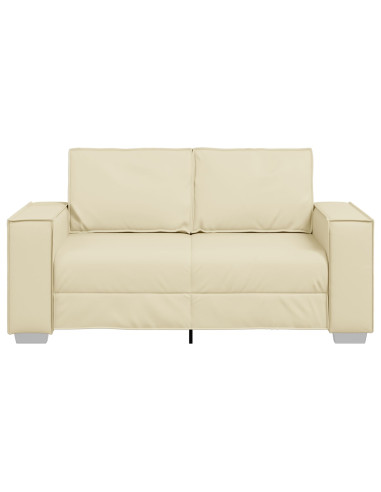 Divano Crema 160 x 80 x 84 cm Tessuto