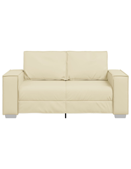 Divano Crema 160 x 80 x 84 cm Tessuto